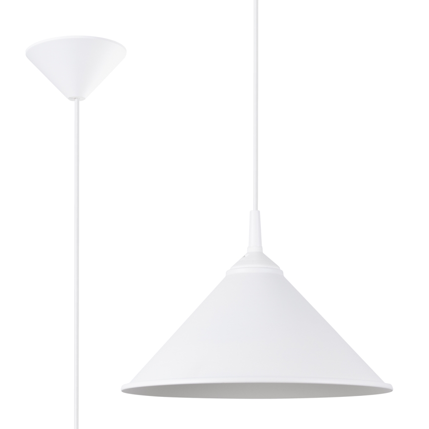 Lustra ar auklu ZUMA 1xE27/15W/230V d. 30 cm balta
