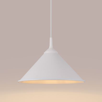 Lustra ar auklu ZUMA 1xE27/15W/230V d. 30 cm balta
