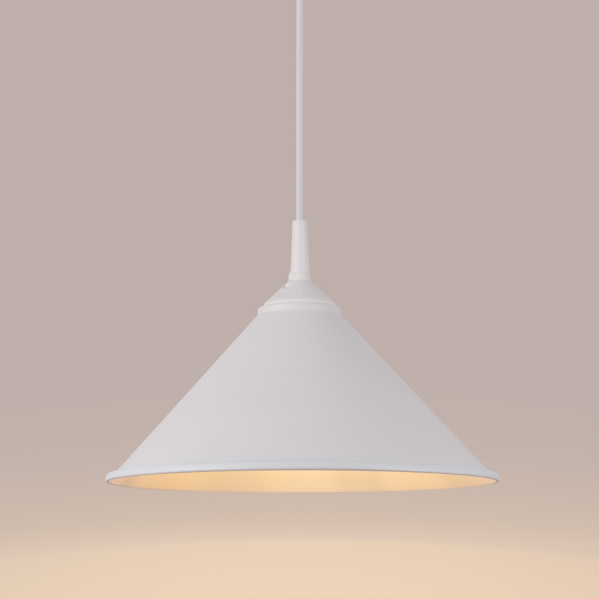 Lustra ar auklu ZUMA 1xE27/15W/230V d. 30 cm balta