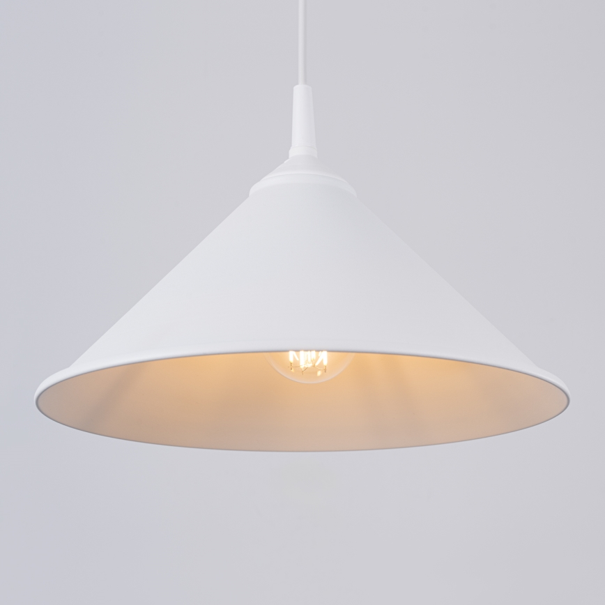 Lustra ar auklu ZUMA 1xE27/15W/230V d. 30 cm balta