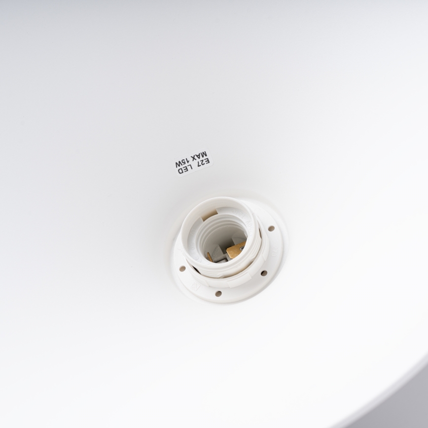 Lustra ar auklu ZUMA 1xE27/15W/230V d. 30 cm balta