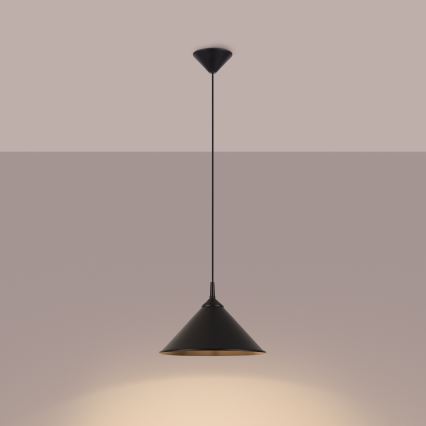 Lustra ar auklu ZUMA 1xE27/15W/230V d. 30 cm melna