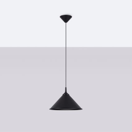 Lustra ar auklu ZUMA 1xE27/15W/230V d. 30 cm melna