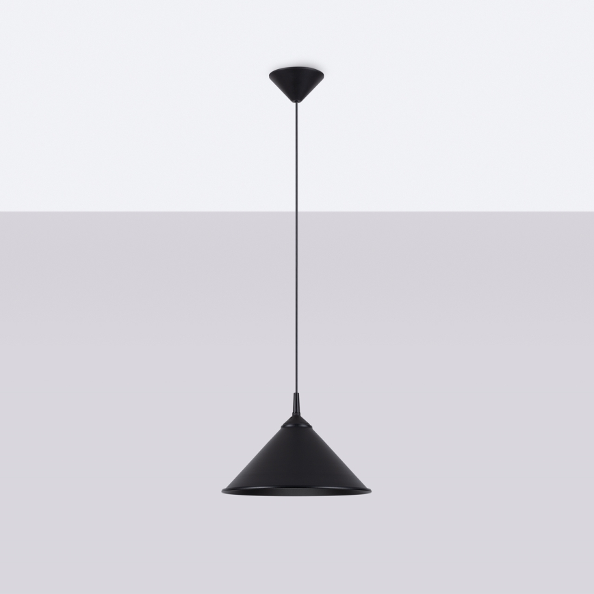 Lustra ar auklu ZUMA 1xE27/15W/230V d. 30 cm melna