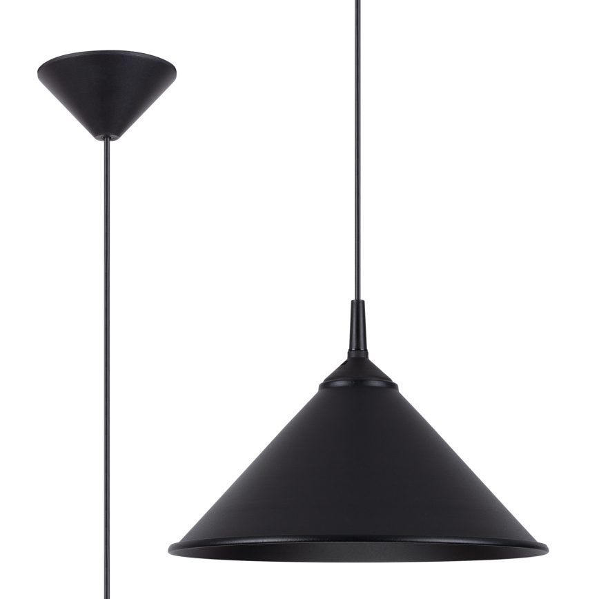 Lustra ar auklu ZUMA 1xE27/15W/230V d. 30 cm melna
