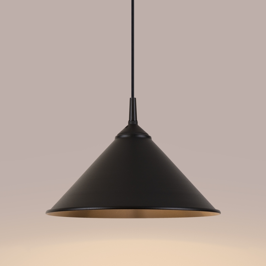 Lustra ar auklu ZUMA 1xE27/15W/230V d. 30 cm melna
