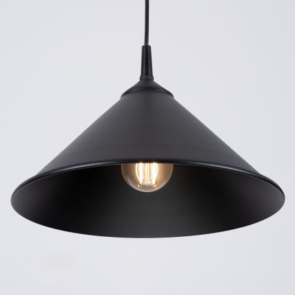 Lustra ar auklu ZUMA 1xE27/15W/230V d. 30 cm melna