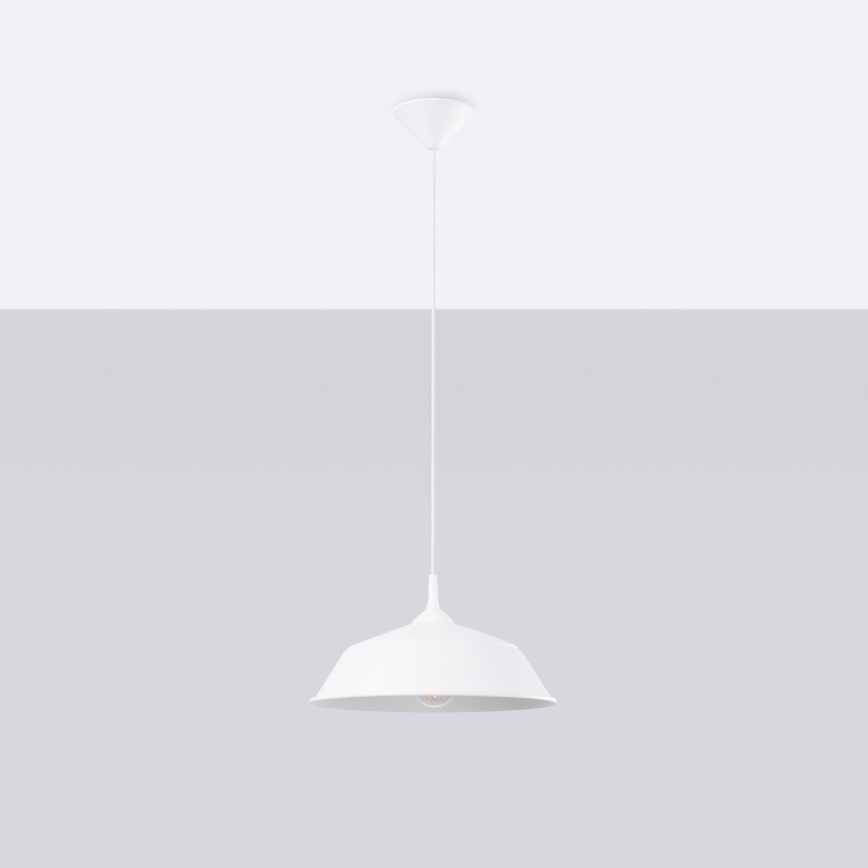 Lustra ar auklu FRIKA 1xE27/15W/230V d. 34 cm balta