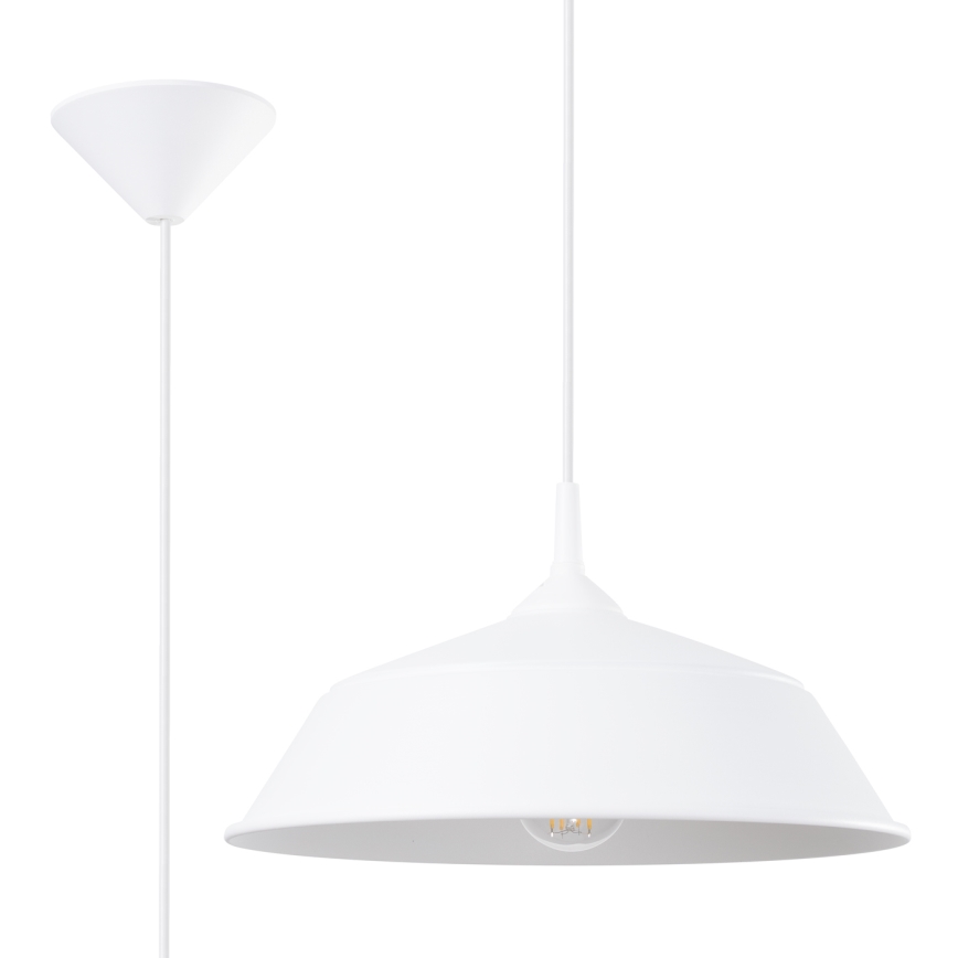 Lustra ar auklu FRIKA 1xE27/15W/230V d. 34 cm balta