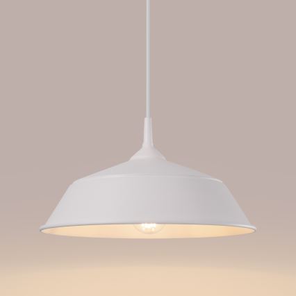 Lustra ar auklu FRIKA 1xE27/15W/230V d. 34 cm balta
