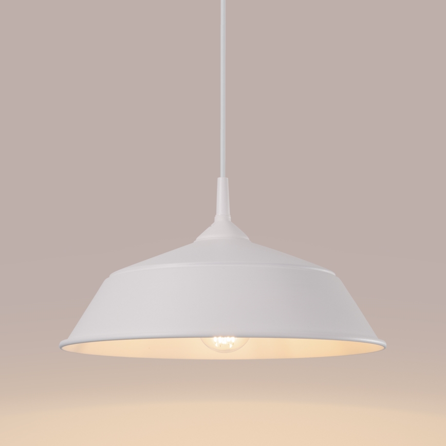 Lustra ar auklu FRIKA 1xE27/15W/230V d. 34 cm balta
