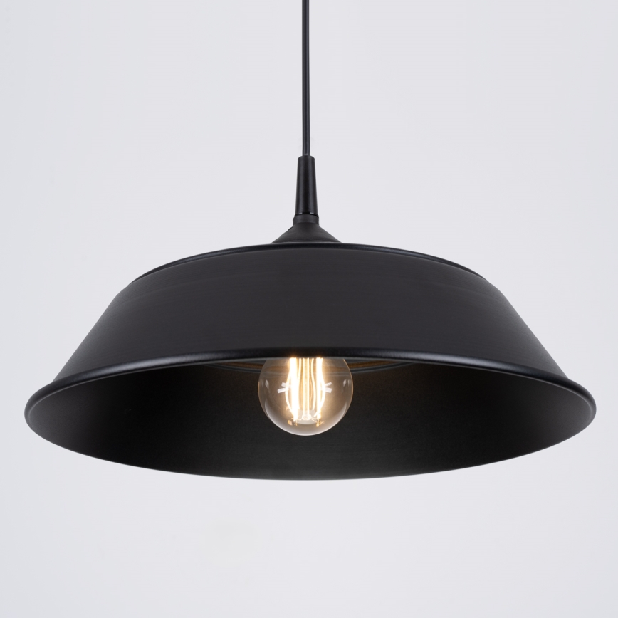 Lustra ar auklu FRIKA 1xE27/15W/230V d. 34 cm melna