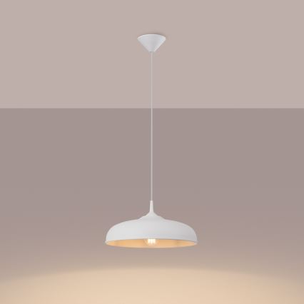 Lustra ar auklu GINA 1xE27/15W/230V d. 38 cm balta