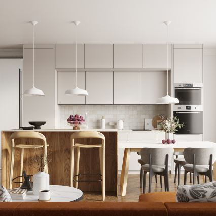 Lustra ar auklu GINA 1xE27/15W/230V d. 38 cm balta