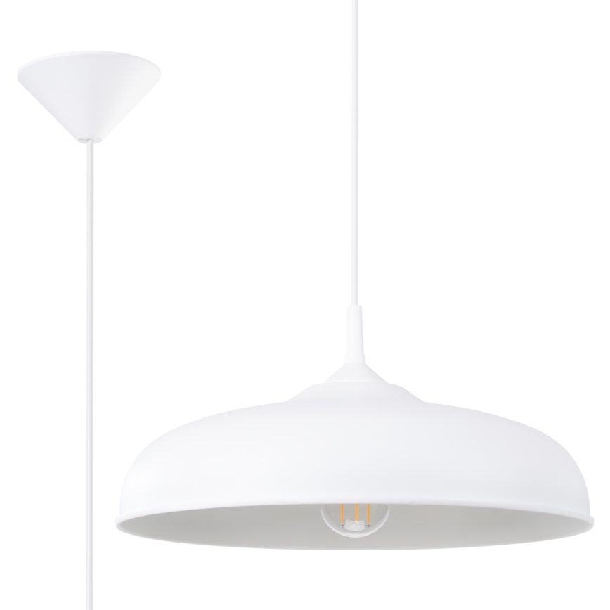 Lustra ar auklu GINA 1xE27/15W/230V d. 38 cm balta