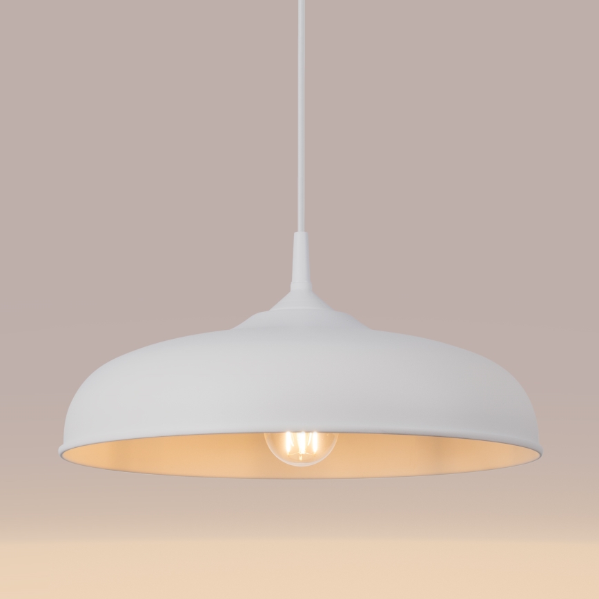 Lustra ar auklu GINA 1xE27/15W/230V d. 38 cm balta