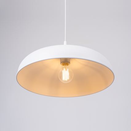 Lustra ar auklu GINA 1xE27/15W/230V d. 38 cm balta