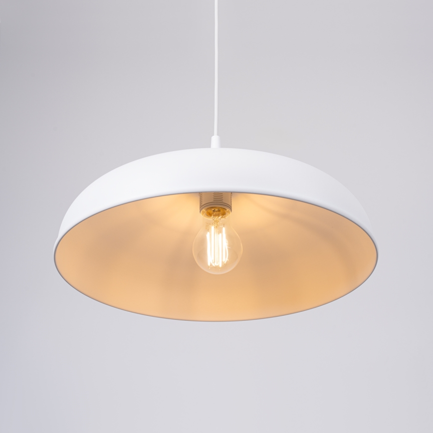 Lustra ar auklu GINA 1xE27/15W/230V d. 38 cm balta