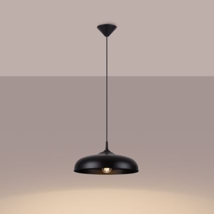 Lustra ar auklu GINA 1xE27/15W/230V d. 38 cm melna