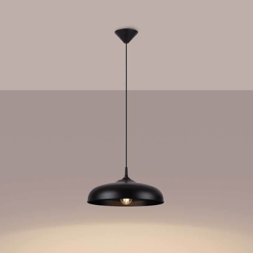 Lustra ar auklu GINA 1xE27/15W/230V d. 38 cm melna