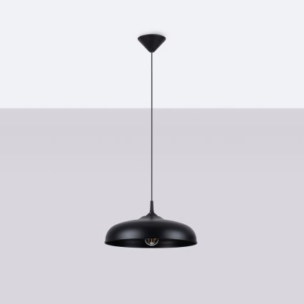 Lustra ar auklu GINA 1xE27/15W/230V d. 38 cm melna