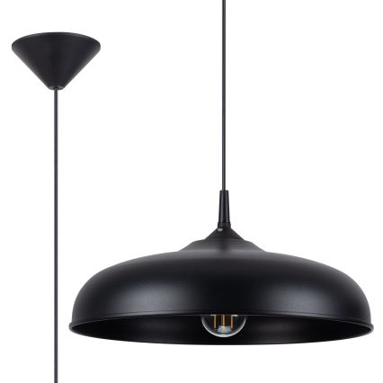 Lustra ar auklu GINA 1xE27/15W/230V d. 38 cm melna