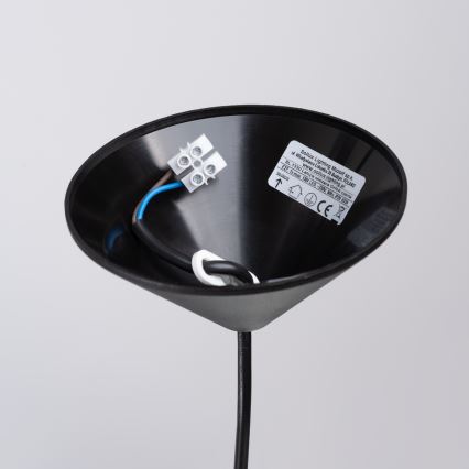 Lustra ar auklu GINA 1xE27/15W/230V d. 38 cm melna
