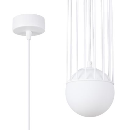 Lustra ar auklu BRINA 1xG9/8W/230V balta