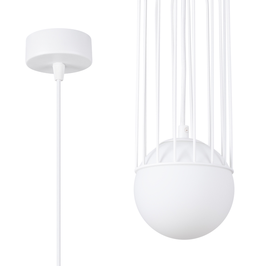 Lustra ar auklu BRINA 1xG9/8W/230V balta