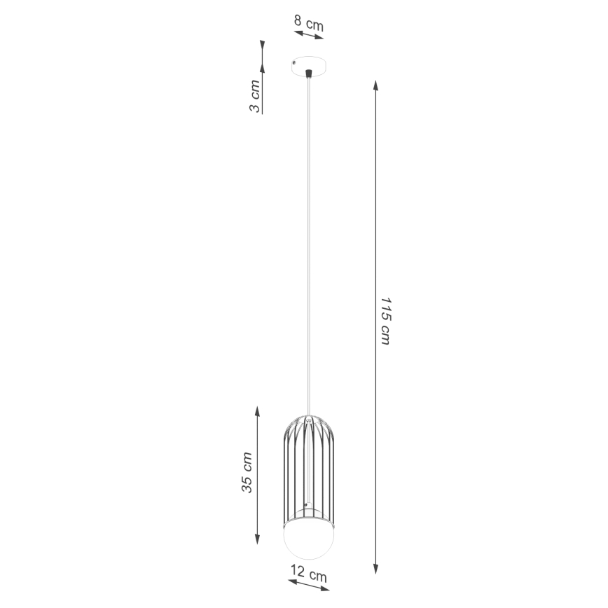 Lustra ar auklu BRINA 1xG9/8W/230V balta
