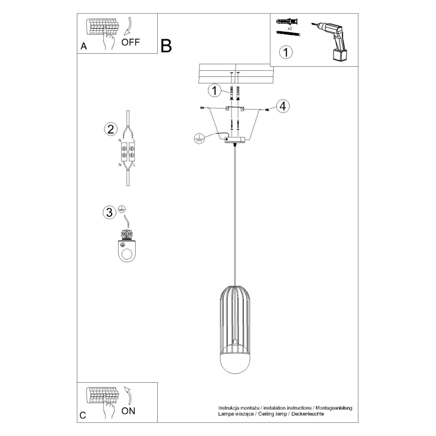 Lustra ar auklu BRINA 1xG9/8W/230V balta