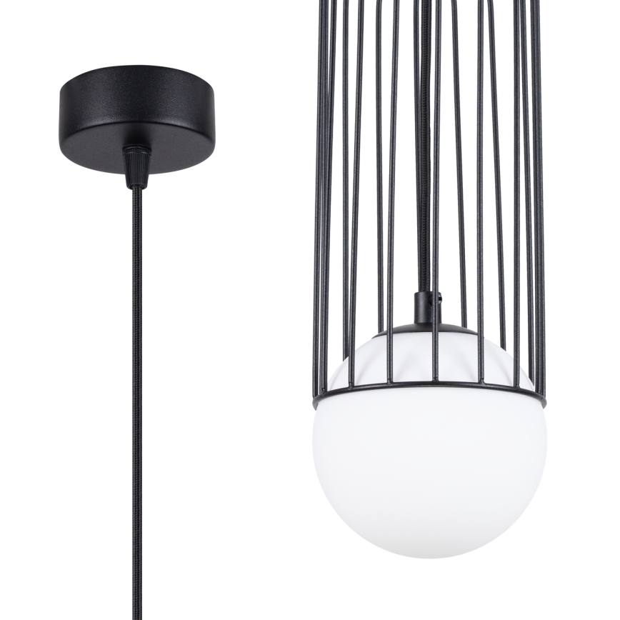 Lustra ar auklu BRINA 1xG9/8W/230V melna