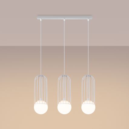 Lustra ar auklu BRINA 3xG9/8W/230V balta