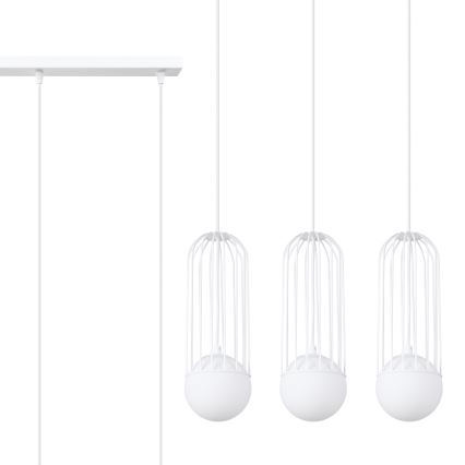 Lustra ar auklu BRINA 3xG9/8W/230V balta