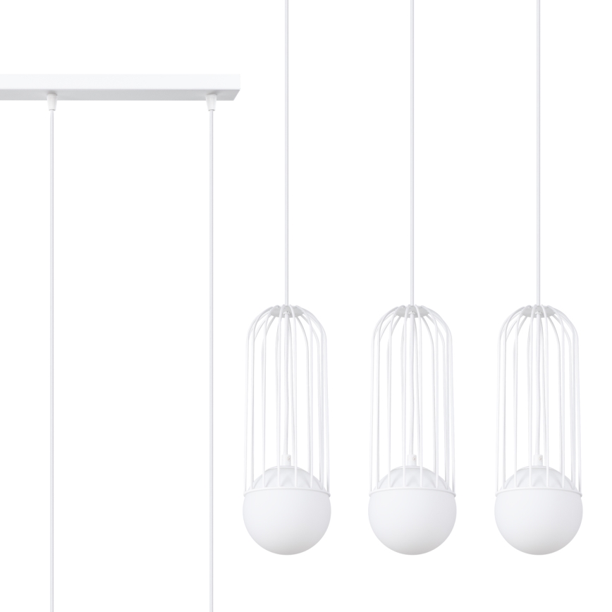 Lustra ar auklu BRINA 3xG9/8W/230V balta