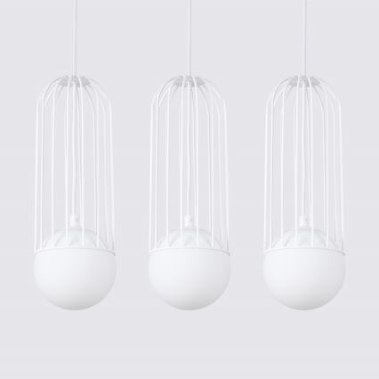 Lustra ar auklu BRINA 3xG9/8W/230V balta