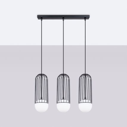 Lustra ar auklu BRINA 3xG9/8W/230V melna