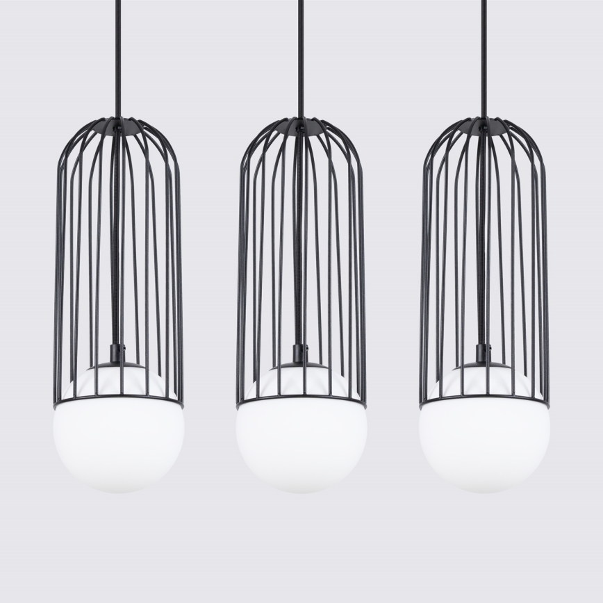 Lustra ar auklu BRINA 3xG9/8W/230V melna