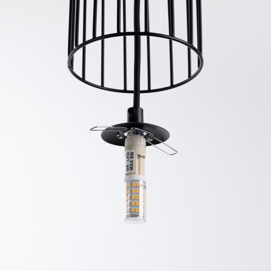 Lustra ar auklu BRINA 3xG9/8W/230V melna