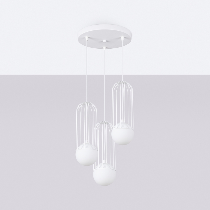 Lustra ar auklu BRINA 3xG9/8W/230V balta