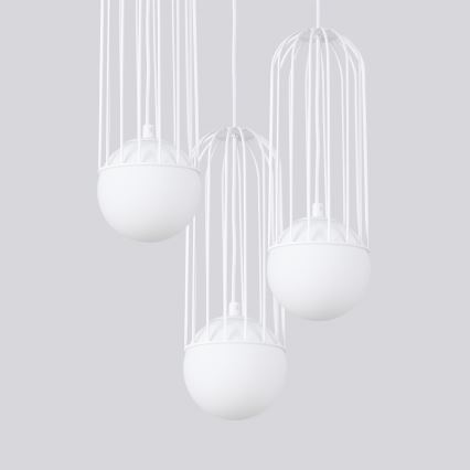 Lustra ar auklu BRINA 3xG9/8W/230V balta