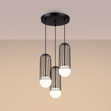 Lustra ar auklu BRINA 3xG9/8W/230V melna