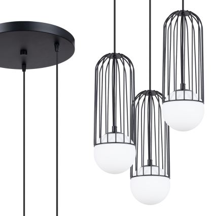 Lustra ar auklu BRINA 3xG9/8W/230V melna
