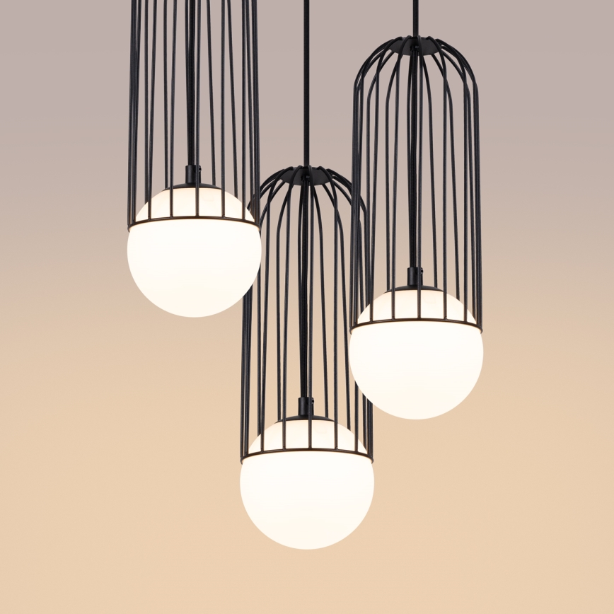 Lustra ar auklu BRINA 3xG9/8W/230V melna