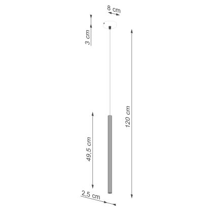 Lustra ar auklu ARCHE 1xG9/8W/230V balta