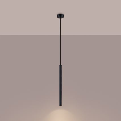 Lustra ar auklu ARCHE 1xG9/8W/230V melna