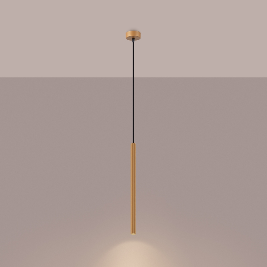 Lustra ar auklu ARCHE 1xG9/8W/230V zelta