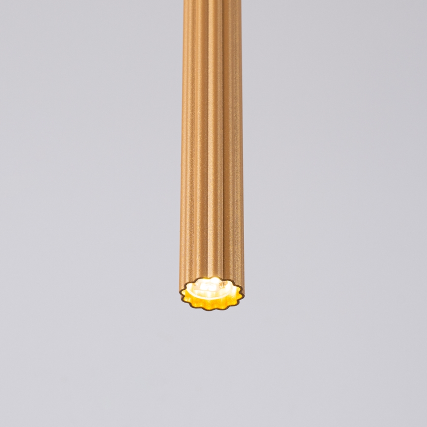 Lustra ar auklu ARCHE 1xG9/8W/230V zelta