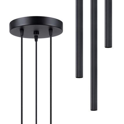 Lustra ar auklu ARCHE 3xG9/8W/230V melna