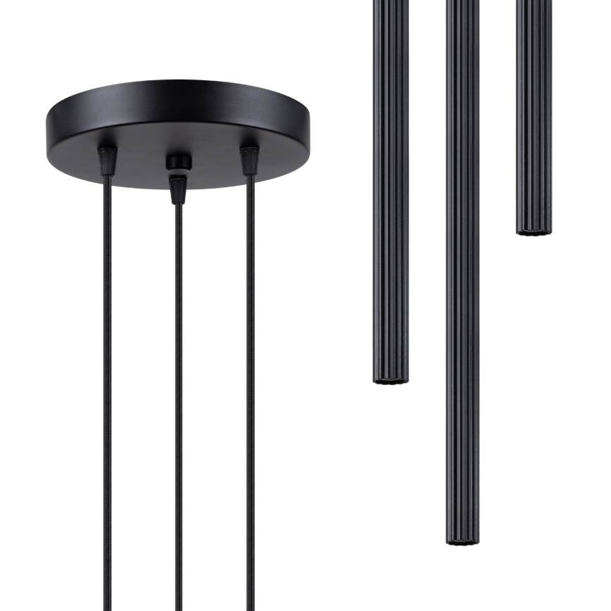 Lustra ar auklu ARCHE 3xG9/8W/230V melna